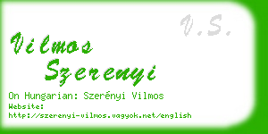 vilmos szerenyi business card